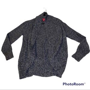 ELLE Open Cardigan Sweater Gray Size Medium